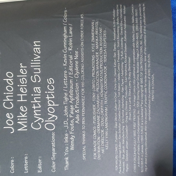 4/$20 - CYBERFORCE #4 IMAGE COMICS VTG 1993, Marc Silvestri Foil Cover A… - Picture 7 of 10